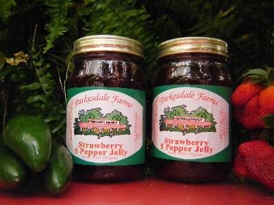 Parkesdale Farms Strawberry Five Pepper Jelly, 16 Oz (3 Pack) logo