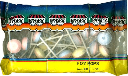 Paskesz Lollypops, Fizz Lollypops Wrapped, 9 ounce Bags (Pack of 4) logo