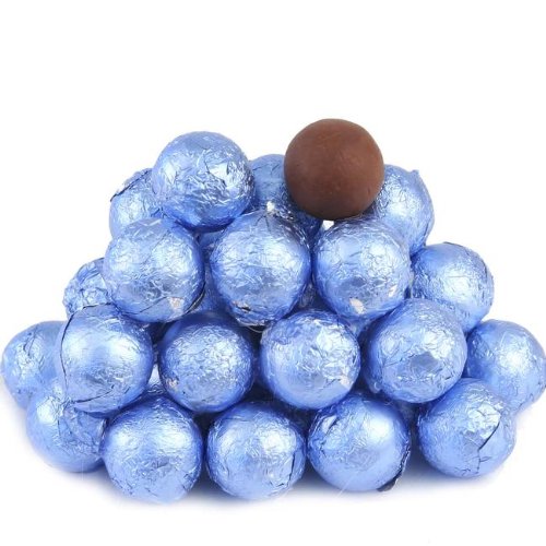 Pastel Blue Foiled Chocolate Balls, 5lbs logo