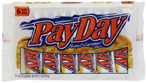 Payday Peanut Caramel Candy Bar, 6-count Bars (Pack of 6) logo