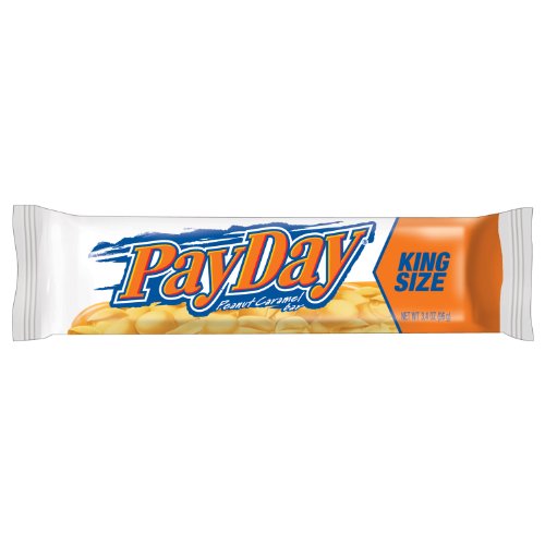 Payday Peanut Caramel King Size Candy Bar, 3.4 ounce Bars (Pack of 18) logo