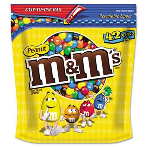 Peanut M&m, W/ Zipper On Bag, 42 Oz. logo