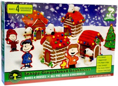 Peanuts Presents: ‘snoopy Mini Gingerbread Doghouses 4 Count’ Pack of 2 logo