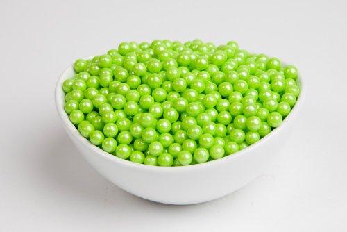 Pearl Lime Green Sugar Candy Beads (5 Pound Bag) logo