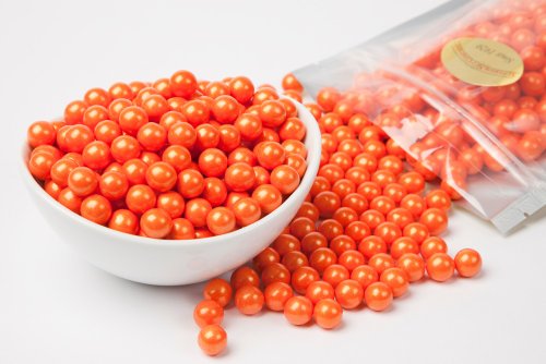 Pearl Orange Sixlets (1 Pound Bag) logo