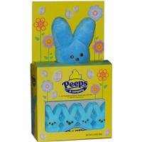 Peeps Blue Bunnies With Plush Bunny logo