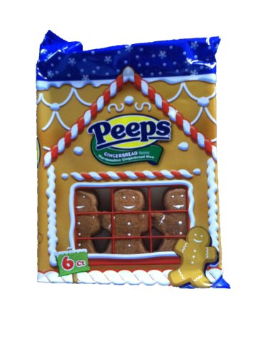 Peeps Gingerbread Flavored Marshmallow Men Candy 6 Ct, 5 Packs logo