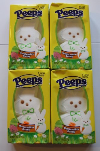 Peeps, Large White Bunny Marshmallow, 1 Bunny Per Package, Set Of 4 Packages logo