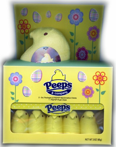 Peeps Marshmallow Chick Plush Gift Set – Yellow logo