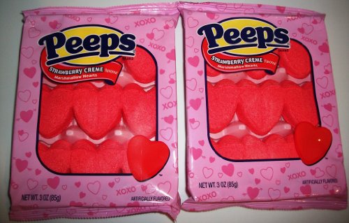 Peeps Strawberry Creme Flavored Marshallow Hearts 6 Oz (2 – 3 Oz Pkgs) logo