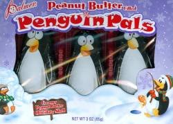 Penguin Pals Peanut Butter Filled Chocolate Christmas Candy logo