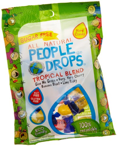 People Drops Sugar Free Candy, Tropical Blend, Assorted Flavors, 3 ounce Bags (Pack of 8) logo