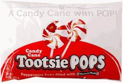 Peppermint Candy Cane Tootsie Pops logo