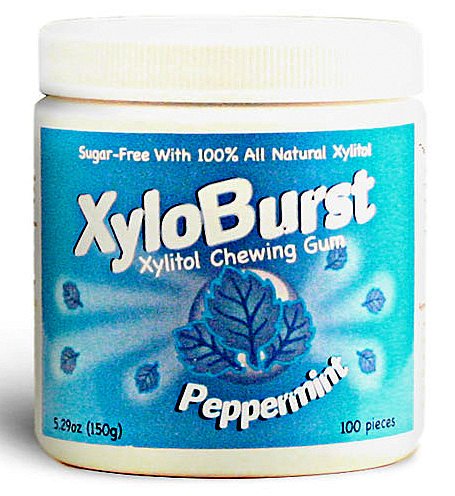 Peppermint Gum Jar Xyloburst 100ct Gum logo