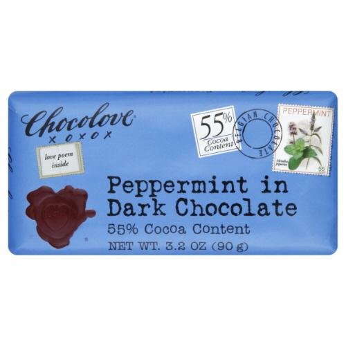 Peppermint In Dark Chocolate 55% (12 Bars) 3.20 Ounces logo