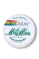 Peppermint Mini Mints Solaray 1 Tin logo