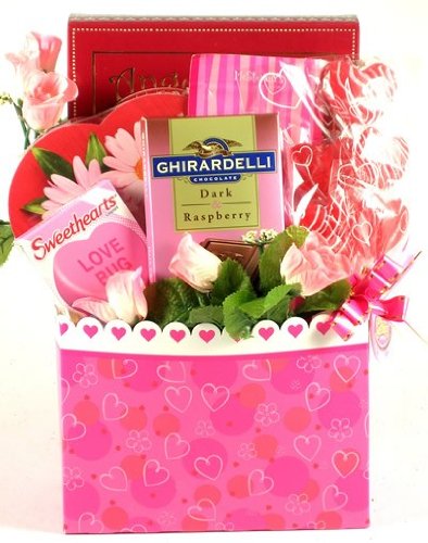 Perfect In Pink! Valentine’s Day Gift Basket With Gharardelli and Cookies For Her logo