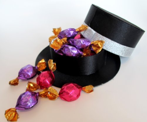 Perfect Valentine’s Day Gift Black Tie Sexy Formal Occasion Top Hat Celebration Box Filled With Assorted Premium Specialty Godiva Gems logo