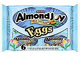 Peter Paul Almond Joy Milk Chocolate Coconut & Almond 6 Individually Wrapped Easter Eggs Candy (3 Pack) logo