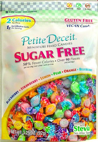 Petite Deceit Assorted Fruit Candy, Sugar Free, 3.25 Oz Bag logo