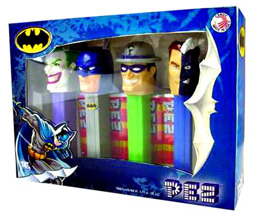 Pez Batman Collectors Set With Batman, Joker, Riddler, and Two-face Candy Dispensers logo