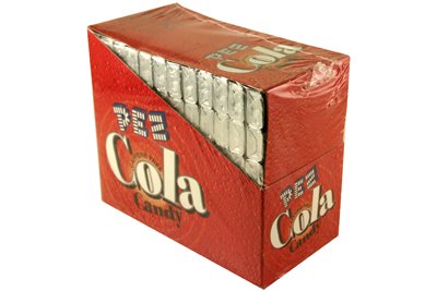 Pez Candy Refills Cola Flavored 12 Six-packs logo