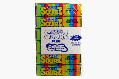 Pez Candy Refills Sourz Flavored 12 Six-packs logo