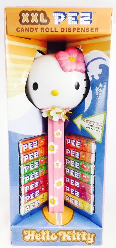 Pez Giant Hello Kitty Hawaii Surf Style Roll Dispenser With Candy In Box logo