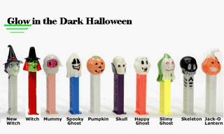 Pez Halloween Candy Dispensers Glow In The Dark Halloween 12 Pack logo