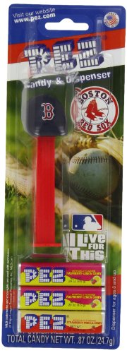 Pez Mlb Boston Red Sox, 0.87 ounce Candy Dispensers (Pack of 12) logo