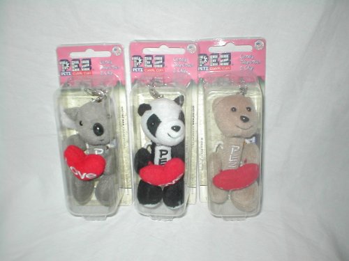 Pez Petz Cuddle Cubs Candy Dispenser & Clip Holding Red Heart logo