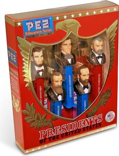 Pez Presidents Of The Usa Volume Iv (1861-1881) Collectors Gift Set With 6 Candy Rolls – Volume 4 logo