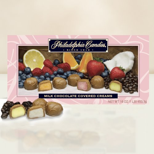 Philadelphia Candies Milk Chocolate Covered Assorted Creams (soft Center Chocolates Candy) Gift Box logo