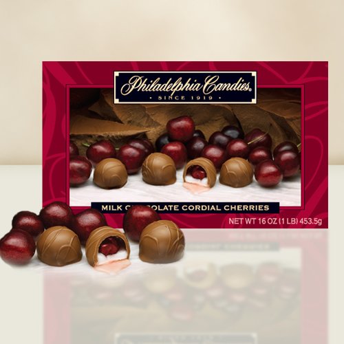 Philadelphia Candies Milk Chocolate Covered Cordial Cherries With Liquid Center (28-count) Gift Box logo