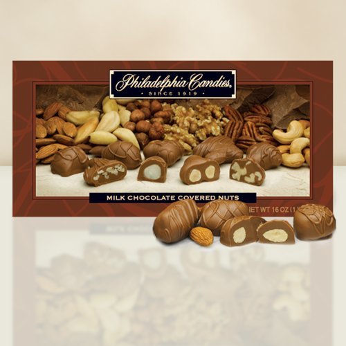 Philadelphia Candies Milk Chocolate Covered Nuts Gift Box logo