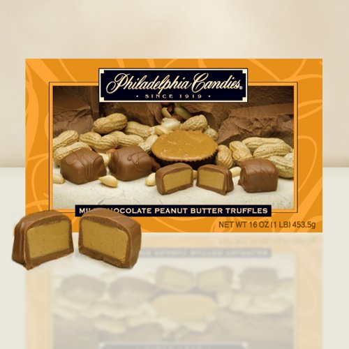 Philadelphia Candies Milk Chocolate Peanut Butter Truffles Gift Box logo