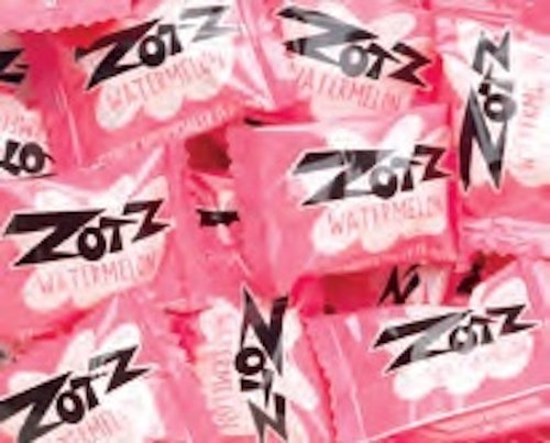 Pink Watermelon Zotz Hard Candy 1lb Bag logo