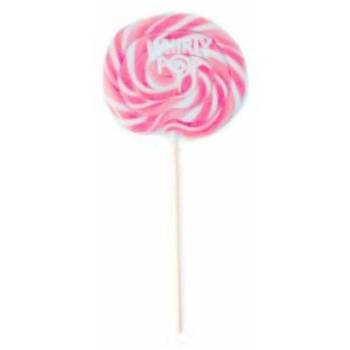 Pink & White Bubble Gum Whirly Pops 24 Lollipops logo