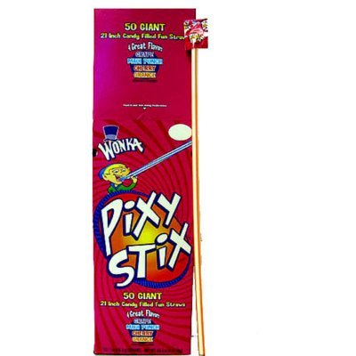 Pixy Stix Giant 50 Straws logo