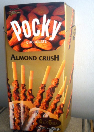 Pocky Almond Crush Box (contains 6 Snack Size Packs) logo