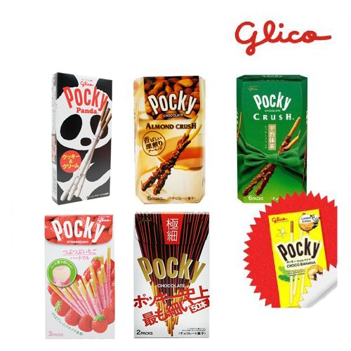 Pocky Snacks /pocky Biscuit /pocky Cookies /pocky Chocolate Stick (season Limited Pocky Collection /5 Flavors Set) logo