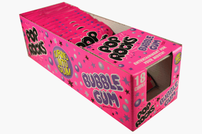 Pop Rocks 18 Packs Candy Bubble Gum logo