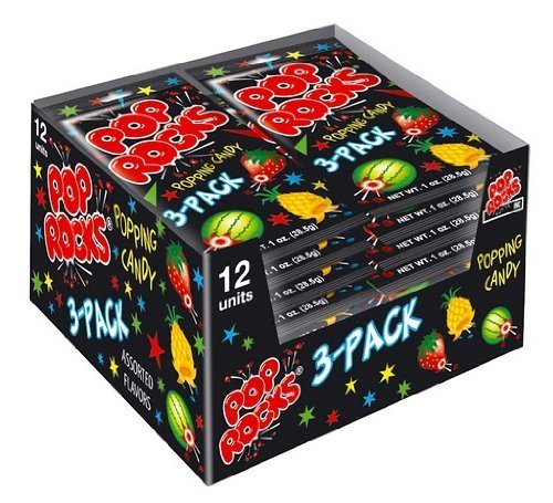 Pop Rocks 3 Pack 12 Units Per Box Assorted Flavors,8.88 Oz logo