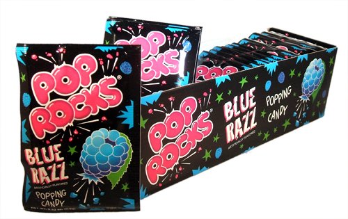 Pop Rocks Blue Raspberry Popping Candy, 0.33 ounce Packages (Pack of 36) logo