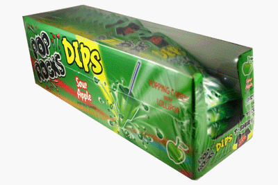 Pop Rocks Dips Sour Apple 18 Packs logo