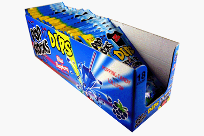 Pop Rocks Dips Sour Blue Raspberry 18 Packs logo