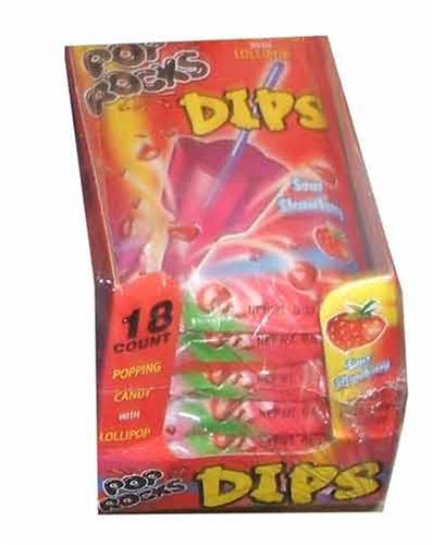 Pop Rocks Dips Sour Strawberry (18 Count) logo