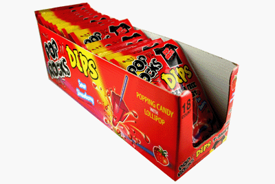 Pop Rocks Dips Sour Strawberry 18 Packs logo