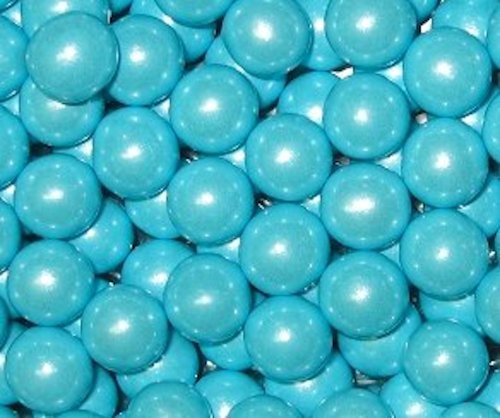 Powder Blue Shimmer Sixlets Candy 1lb Bag logo