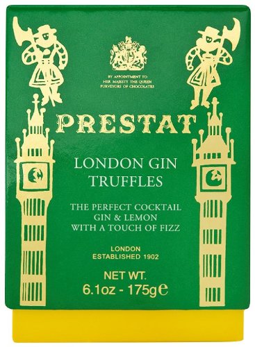 Prestat White Chocolate London Gin and Lemon Truffles 175 G logo